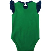 Girls Newborn & Infant Navy/Green Notre Dame Fighting Irish Spread the Love 2-Pack Bodysuit Set