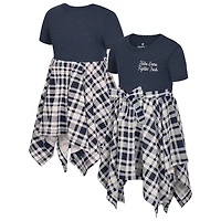 Girls Toddler Colosseum Navy Notre Dame Fighting Irish Marceline Plaid Dress