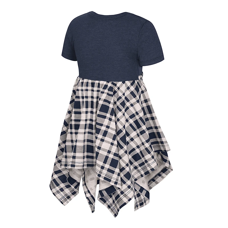 Girls Toddler Colosseum Navy Notre Dame Fighting Irish Marceline Plaid Dress