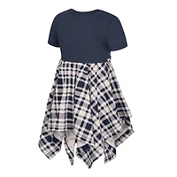 Girls Toddler Colosseum Navy Notre Dame Fighting Irish Marceline Plaid Dress