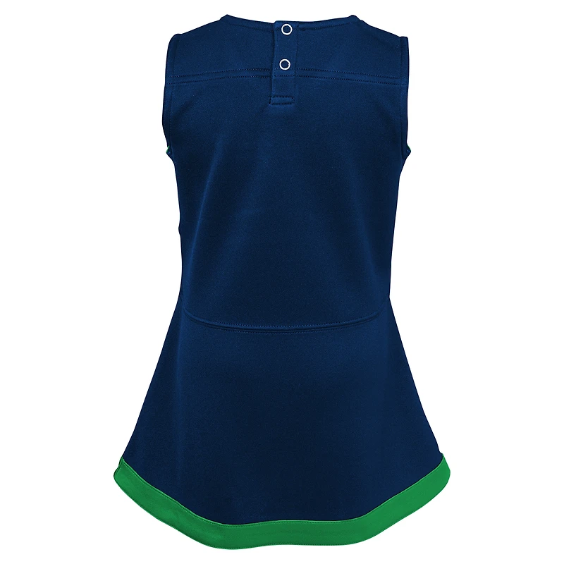 Girls Toddler Navy Notre Dame Fighting Irish Cheer Captain Dress & Bloomers Two-Piece Set