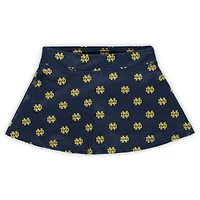 Girls Toddler ZooZatz Navy Notre Dame Fighting Irish All-Over Print Tennis Skort