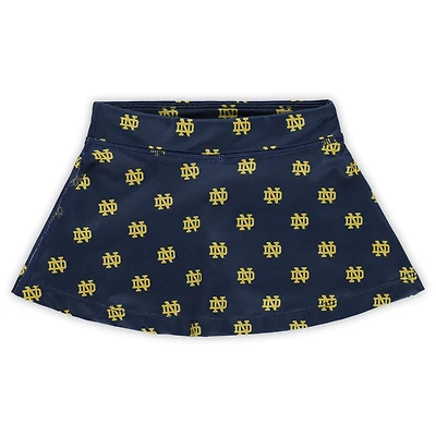 Girls Toddler ZooZatz Navy Notre Dame Fighting Irish All-Over Print Tennis Skort