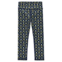 Girls Toddler ZooZatz Navy Notre Dame Fighting Irish Tri-Blend Bow Legging and Shirt Set