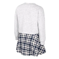 Girls Youth Colosseum Gray Notre Dame Fighting Irish Marceline Plaid Skirt and Top Set