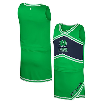 Girls Youth Colosseum Green Notre Dame Fighting Irish Cheerleader Top & Skirt Set