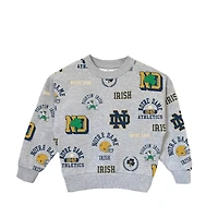 Sweat-shirt gris à manches longues pour jeunes filles, motif Fighting Irish de Notre Dame, Always On Repeat