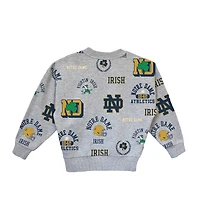 Sweat-shirt gris à manches longues pour jeunes filles, motif Fighting Irish de Notre Dame, Always On Repeat