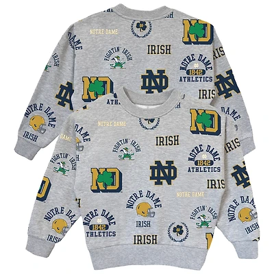 Sweat-shirt gris à manches longues pour jeunes filles, motif Fighting Irish de Notre Dame, Always On Repeat