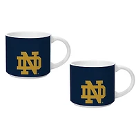 Lot de deux tasses empilables de 14 oz Indigo Falls Notre Dame Fighting Irish
