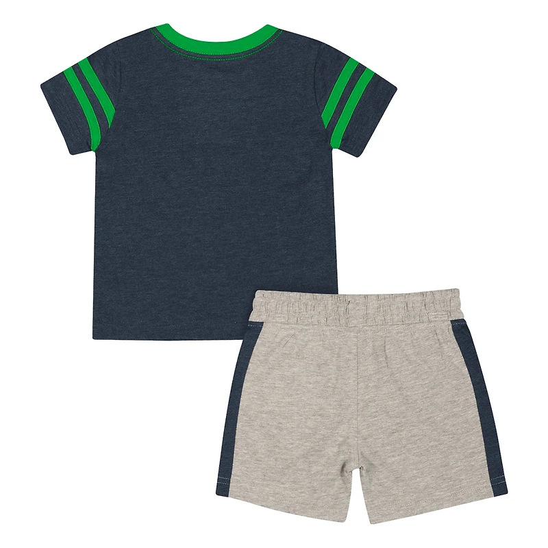Infant Colosseum Heather Navy Notre Dame Fighting Irish T-Shirt & Shorts Set