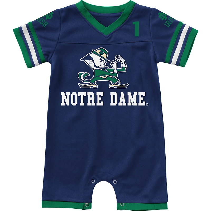 Barboteuse de football Colosseum Navy Notre Dame Fighting Irish Bumpo pour bébé