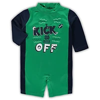 Combinaison néoprène Notre Dame Fighting Irish Wave Runner vert/bleu marine pour bébé
