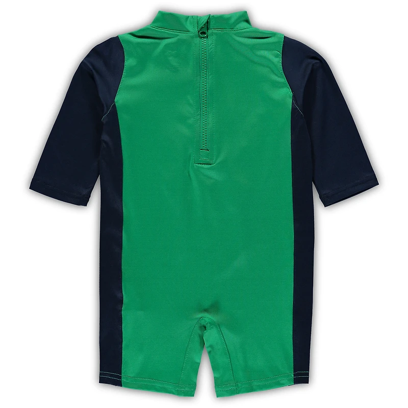 Infant Green/Navy Notre Dame Fighting Irish Wave Runner Wetsuit