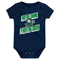 Lot de 3 bodies pour bébé Notre Dame Fighting Irish Sunday Comics