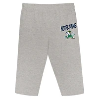 Infant Outerstuff Navy/Green Notre Dame Fighting Irish Double Down Bodysuit and Pants 3-Piece Set
