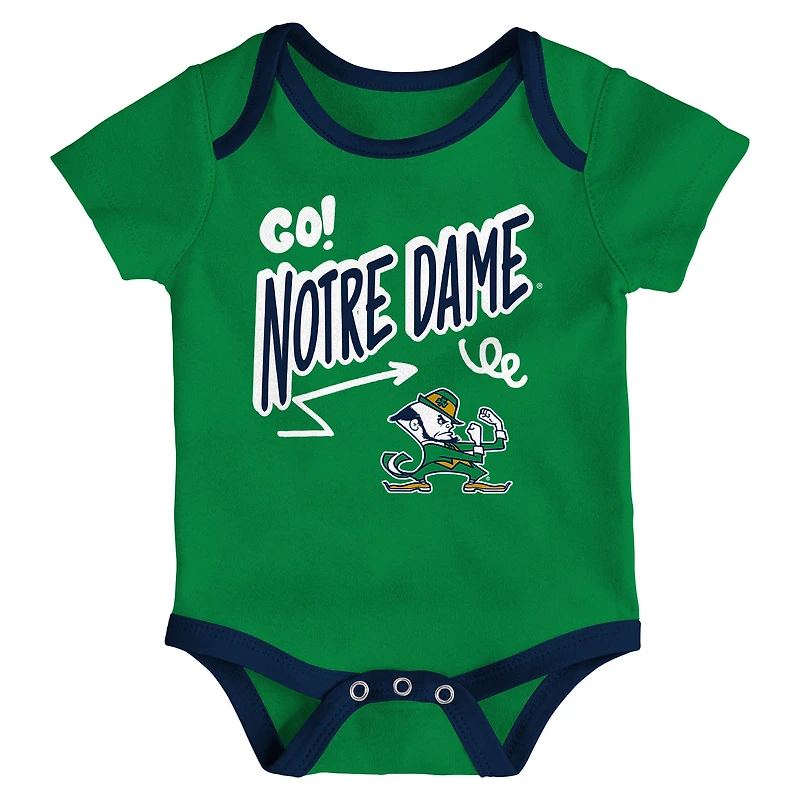 Infant Outerstuff Notre Dame Fighting Irish All Day Play Three-Piece Bodysuit Set