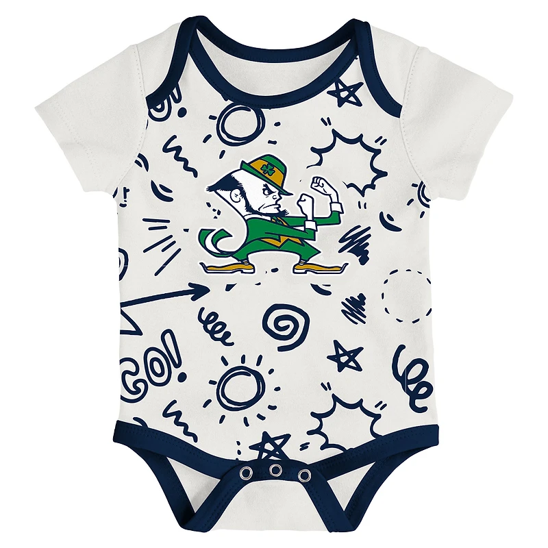 Infant Outerstuff Notre Dame Fighting Irish All Day Play Three-Piece Bodysuit Set