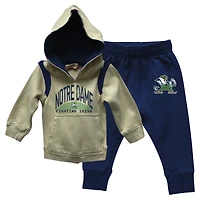 Ensemble sweat à capuche et pantalon de survêtement pour bébé Wes & Willy Notre Dame Fighting Irish Colorblock