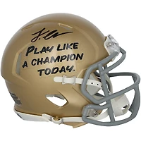 Jeremiyah Love Notre Dame Fighting Irish Autographed Riddell Play Like A Champion Today Speed Mini Helmet