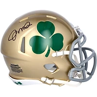 Casque mini-speed dédicacé Riddell Shamrock de Joe Montana par Notre Dame Fighting Irish