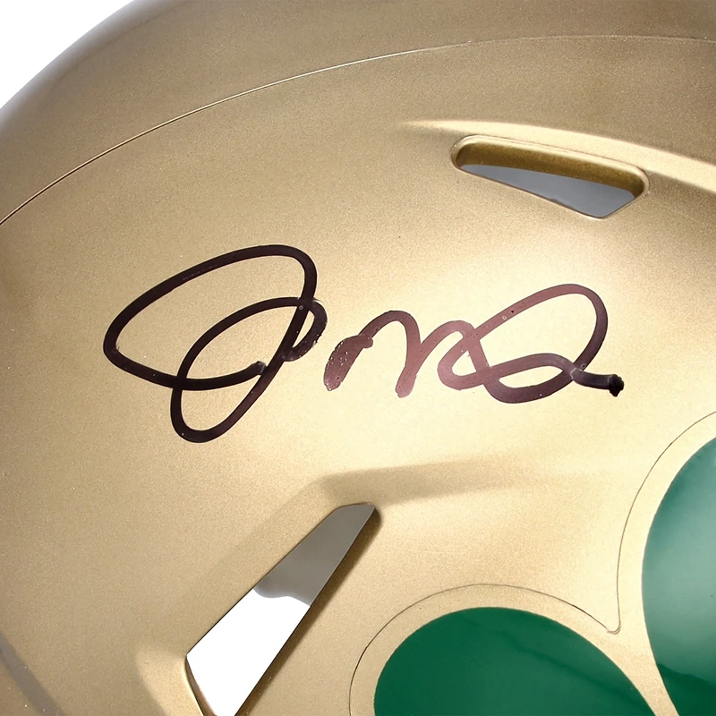 Joe Montana Notre Dame Fighting Irish Autographed Riddell Shamrock Speed Mini Helmet
