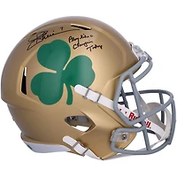 Joe Theismann Notre Dame Fighting Irish Autographed Riddell Speed Replica Helmet with "Play Like a Champion" Inscription