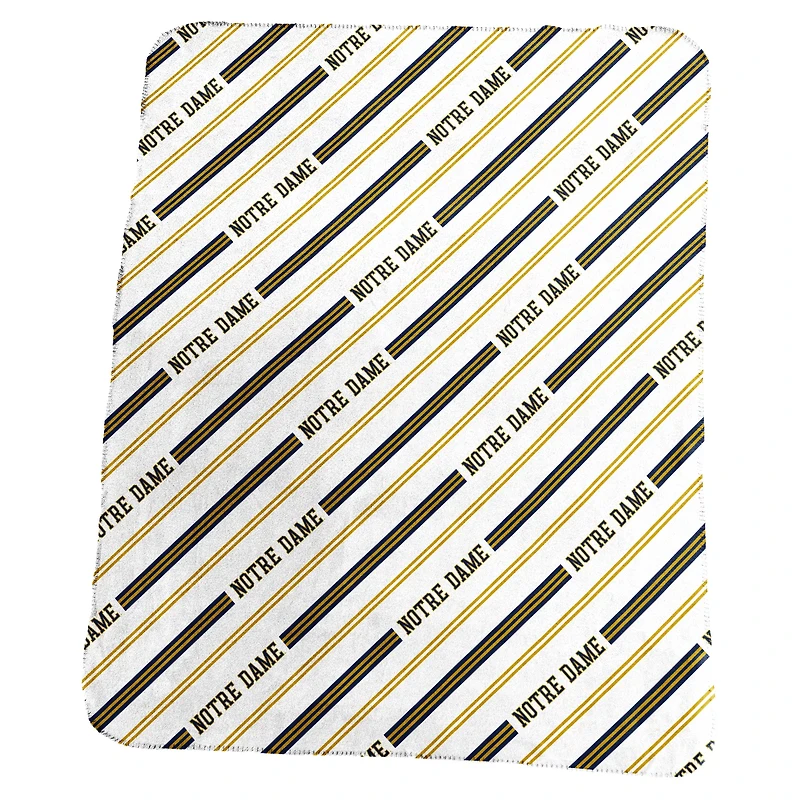 Logo Brands Notre Dame Fighting Irish 50" x 60" Classic Vertical Stripe Fleece Throw Blanket