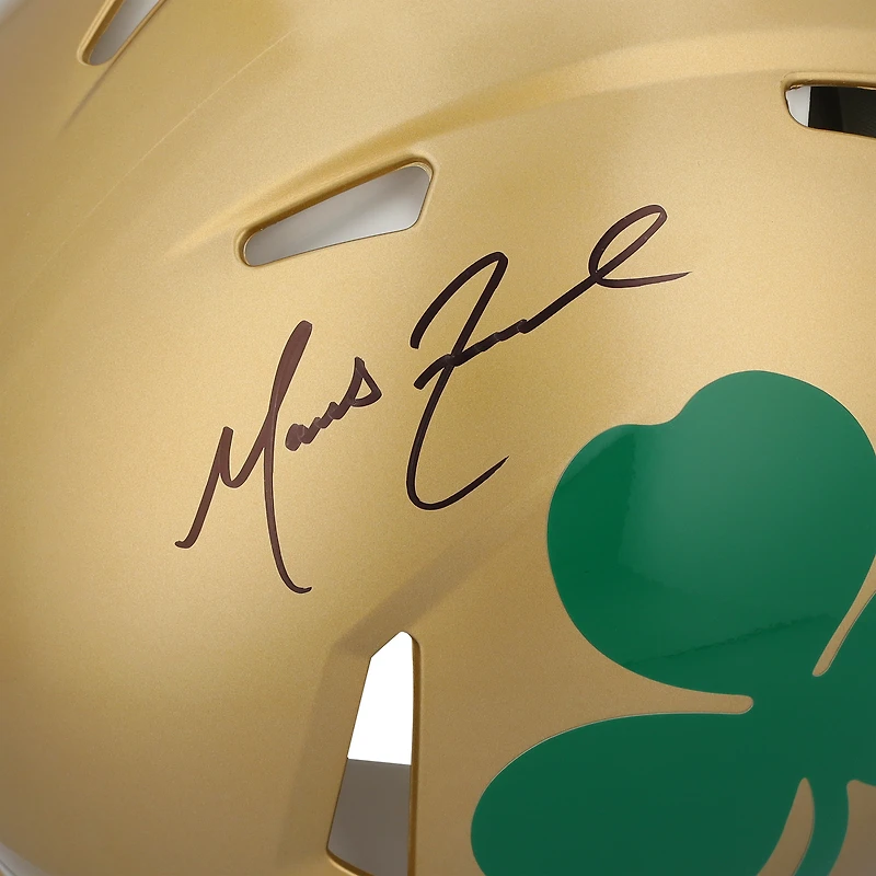 Marcus Freeman Notre Dame Fighting Irish Autographed Riddell Shamrock Speed Authentic Helmet