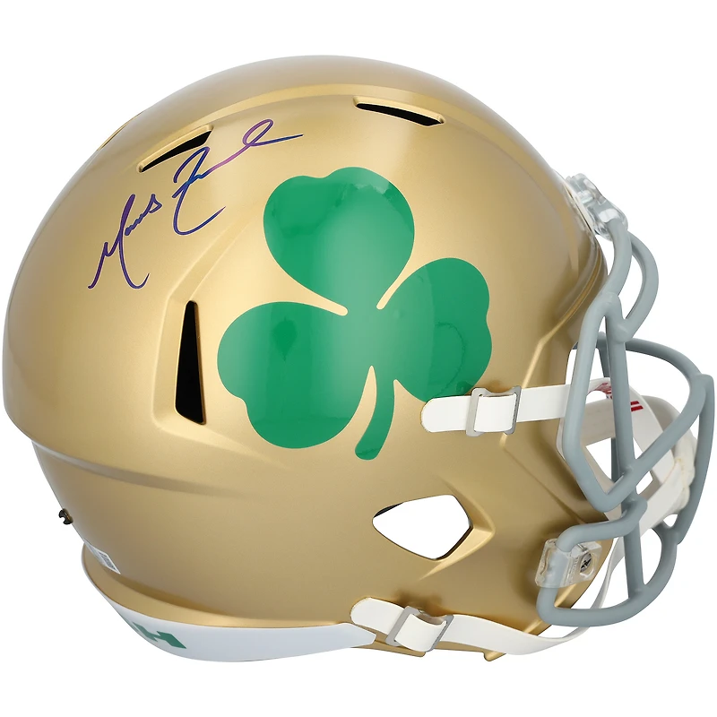 Marcus Freeman Notre Dame Fighting Irish Autographed Riddell Shamrock Speed Replica Helmet