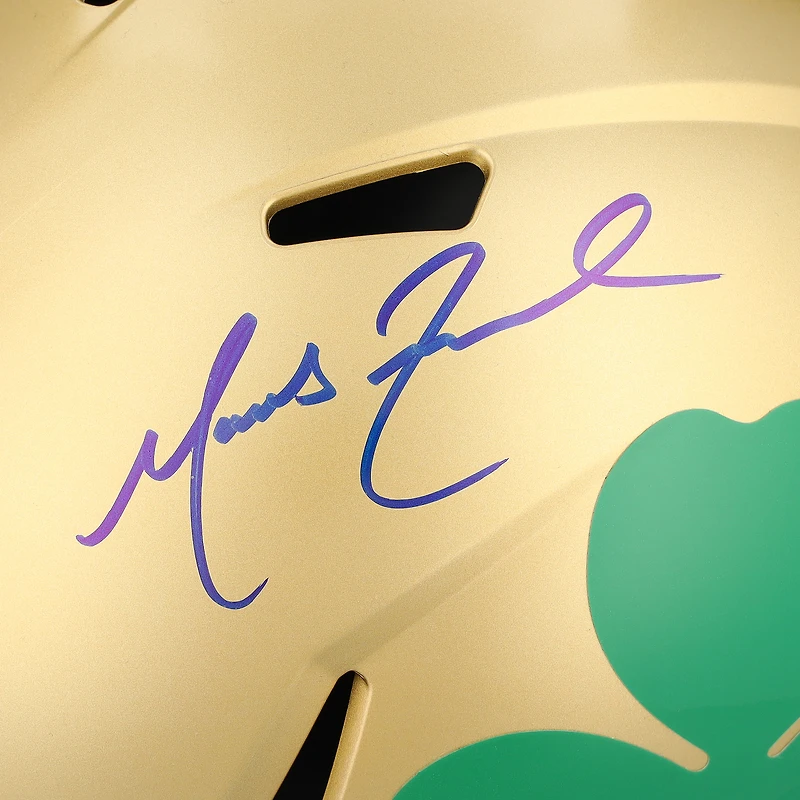 Marcus Freeman Notre Dame Fighting Irish Autographed Riddell Shamrock Speed Replica Helmet