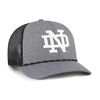 Casquette ajustable grise en corde de carbone Fighting Irish de Notre Dame pour homme '47
