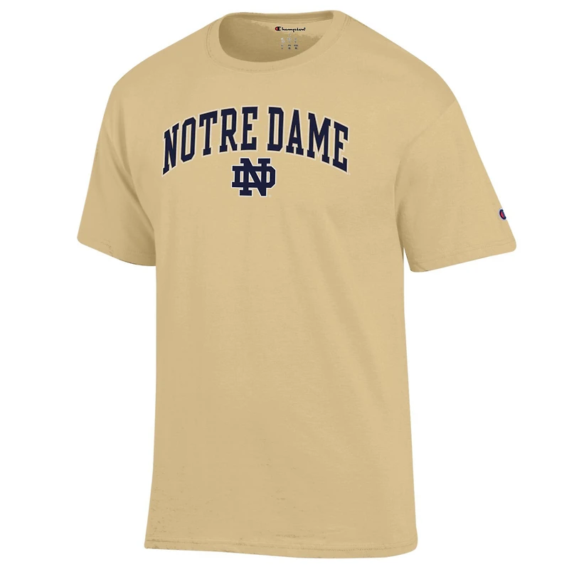 Men's Champion  Gold Notre Dame Fighting Irish Arch Over Logo T-Shirt