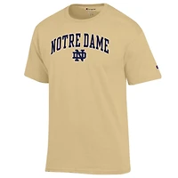 Men's Champion  Gold Notre Dame Fighting Irish Arch Over Logo T-Shirt