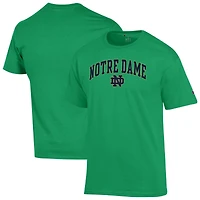 T-shirt vert Champion pour homme avec logo Notre Dame Fighting Irish Arch Over