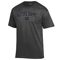 Men's Champion  Heather Charcoal Notre Dame Fighting Irish Arched Logo T-Shirt