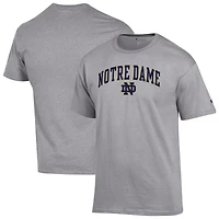 T-shirt homme gris chiné avec logo Arch Over de Notre Dame Fighting Irish