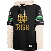 Sweat à capuche noir « 47 » pour homme, motif « No Dame Fighting Irish » avec logo Split Zone Cornerback Lacer