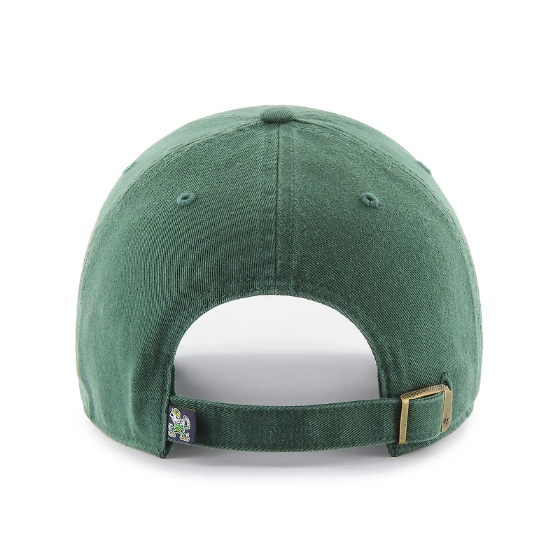 Casquette ajustable verte Notre Dame Fighting Irish Clean Up pour homme, modèle 47