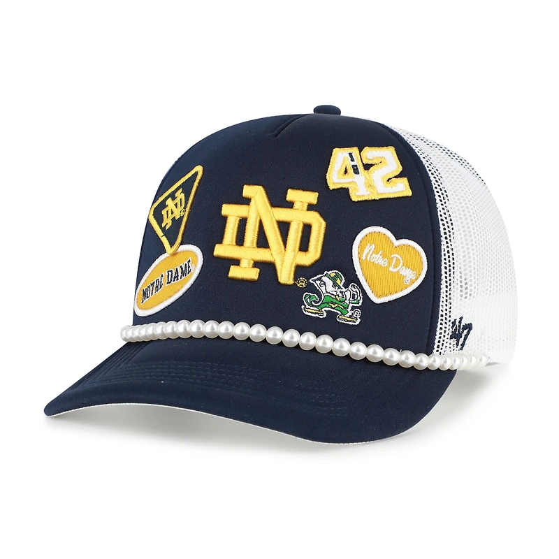 Casquette ajustable pour homme « 47 » bleu marine et blanche Notre Dame Fighting Irish Rally On Hitch