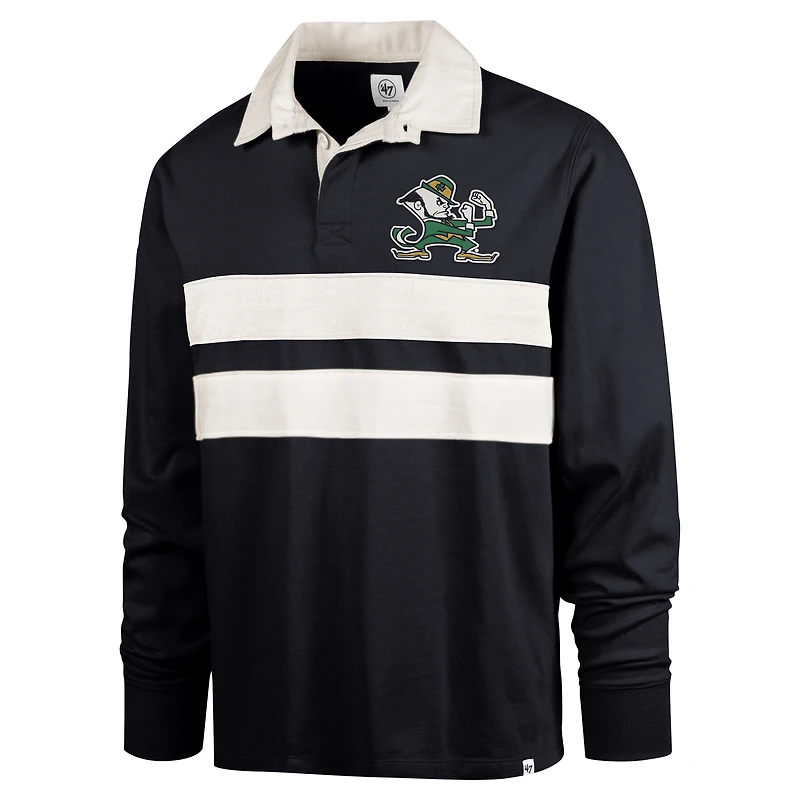 Polo de rugby à manches longues Clubhouse Knox Thames '47 bleu marine pour homme Notre Dame Fighting Irish