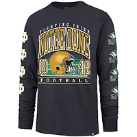 T-shirt à manches longues bleu marine « 47 » pour homme, « Go Big » des Fighting Irish de Notre Dame