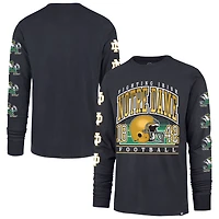 T-shirt à manches longues bleu marine « 47 » pour homme, « Go Big » des Fighting Irish de Notre Dame