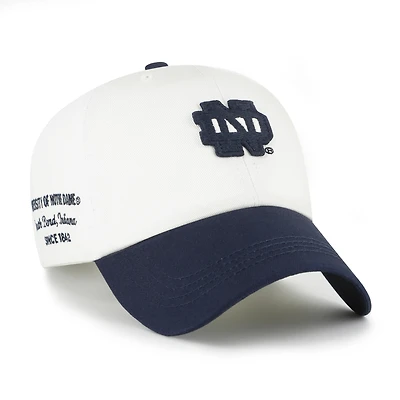 Men's '47 White/Navy Notre Dame Fighting Irish Contemporary Basics Two Tone Clean Up Adjustable Hat