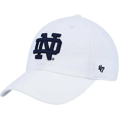 Casquette ajustable blanche « 47 » pour homme, Notre Dame Fighting Irish Clean Up