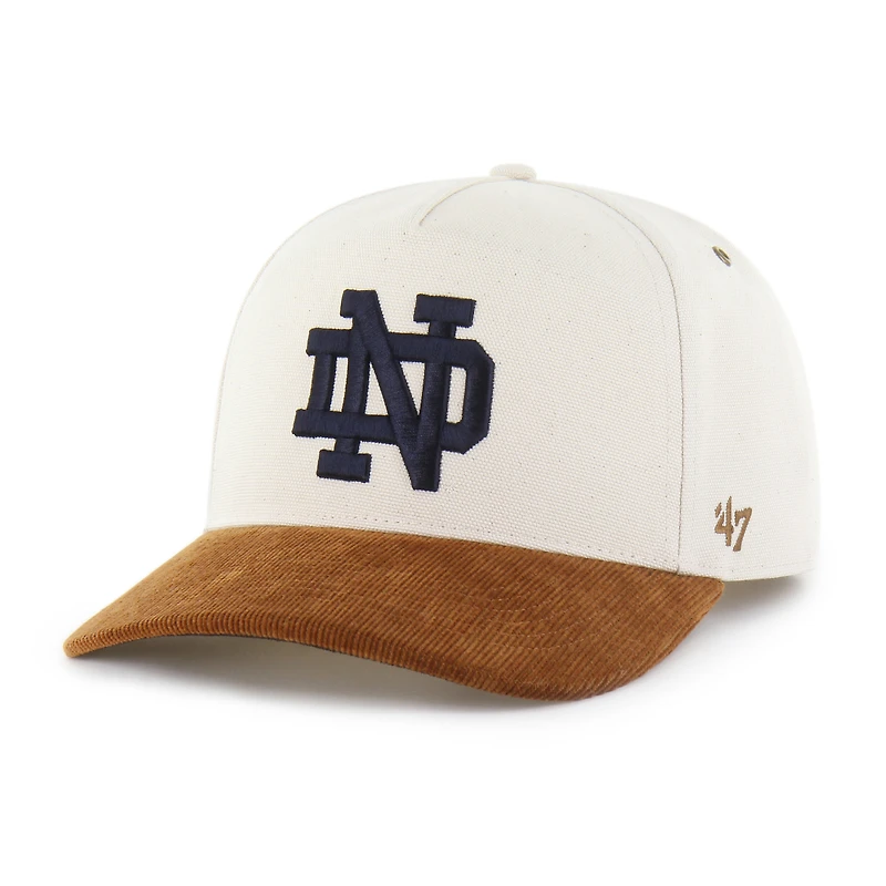 Men's Carhartt x '47 Natural/Brown Notre Dame Fighting Irish Undyed Relaxed Hitch Adjustable Hat