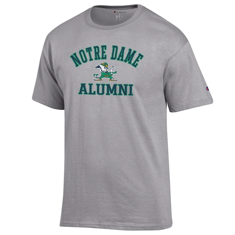 T-shirt gris avec logo des anciens élèves Fighting Irish de Notre Dame, champion masculin