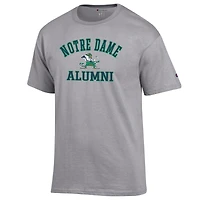 T-shirt gris avec logo des anciens élèves Fighting Irish de Notre Dame, champion masculin