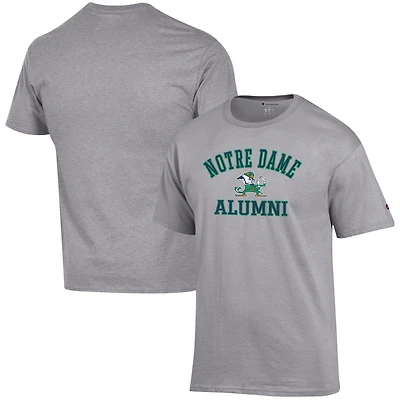 T-shirt gris avec logo des anciens élèves Fighting Irish de Notre Dame, champion masculin