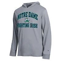 Men's Champion  Gray Notre Dame Fighting Irish High Motor All-Star Long Sleeve Hooded T-Shirt